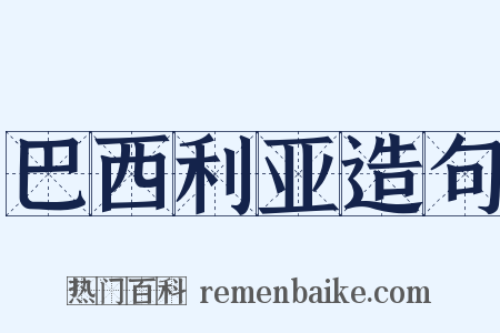 巴西利亚造句是什么意思的图片